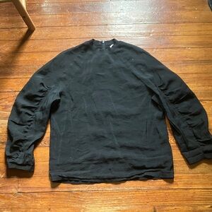 COS Voluminous Long Sleeve Back Zip Blouse